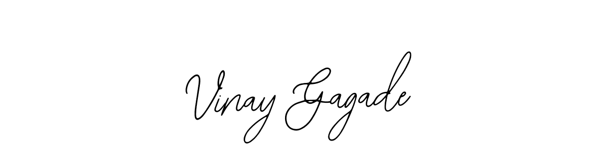 Bearetta-2O07w is a professional signature style that is perfect for those who want to add a touch of class to their signature. It is also a great choice for those who want to make their signature more unique. Get Vinay Gagade name to fancy signature for free. Vinay Gagade signature style 12 images and pictures png