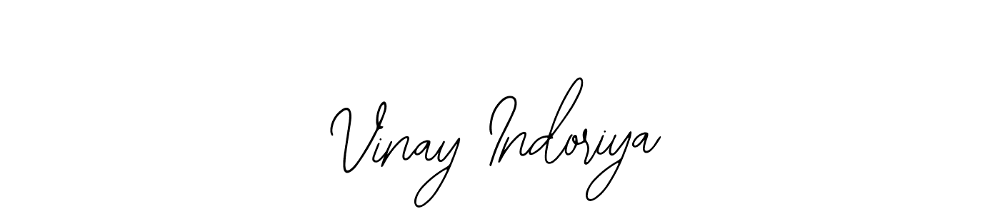 Bearetta-2O07w is a professional signature style that is perfect for those who want to add a touch of class to their signature. It is also a great choice for those who want to make their signature more unique. Get Vinay Indoriya name to fancy signature for free. Vinay Indoriya signature style 12 images and pictures png
