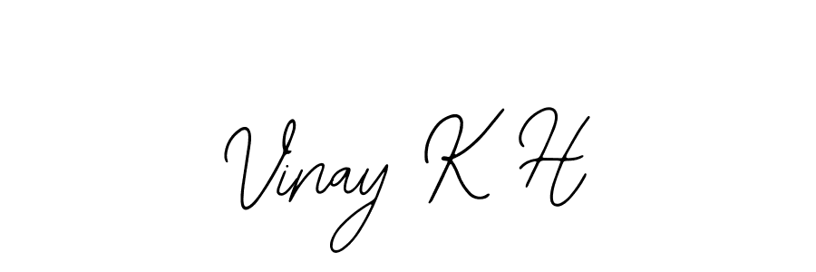 Bearetta-2O07w is a professional signature style that is perfect for those who want to add a touch of class to their signature. It is also a great choice for those who want to make their signature more unique. Get Vinay K H name to fancy signature for free. Vinay K H signature style 12 images and pictures png
