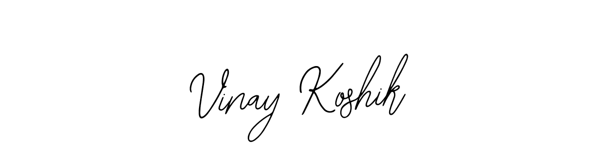 Use a signature maker to create a handwritten signature online. With this signature software, you can design (Bearetta-2O07w) your own signature for name Vinay Koshik. Vinay Koshik signature style 12 images and pictures png