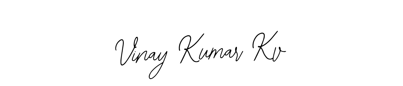 Also we have Vinay Kumar Kv name is the best signature style. Create professional handwritten signature collection using Bearetta-2O07w autograph style. Vinay Kumar Kv signature style 12 images and pictures png