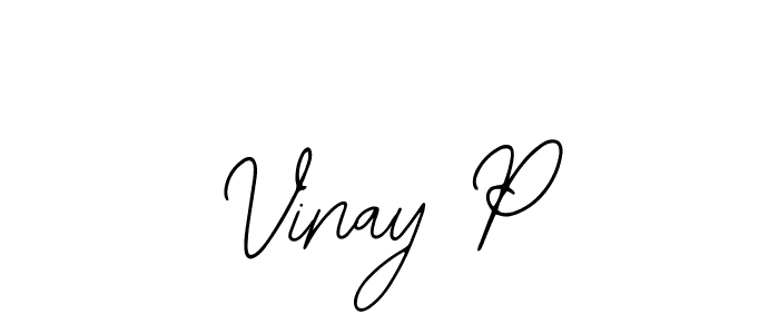 How to make Vinay P signature? Bearetta-2O07w is a professional autograph style. Create handwritten signature for Vinay P name. Vinay P signature style 12 images and pictures png