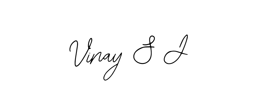 Also You can easily find your signature by using the search form. We will create Vinay S J name handwritten signature images for you free of cost using Bearetta-2O07w sign style. Vinay S J signature style 12 images and pictures png