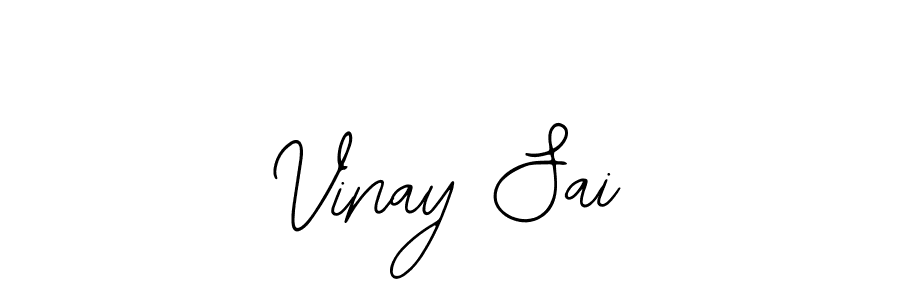 Use a signature maker to create a handwritten signature online. With this signature software, you can design (Bearetta-2O07w) your own signature for name Vinay Sai. Vinay Sai signature style 12 images and pictures png