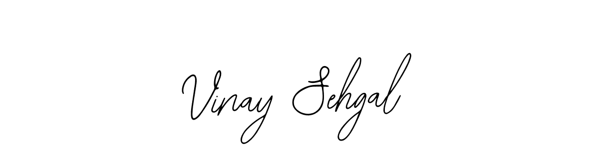 You should practise on your own different ways (Bearetta-2O07w) to write your name (Vinay Sehgal) in signature. don't let someone else do it for you. Vinay Sehgal signature style 12 images and pictures png