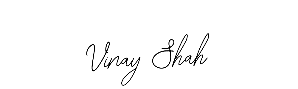 Also You can easily find your signature by using the search form. We will create Vinay Shah name handwritten signature images for you free of cost using Bearetta-2O07w sign style. Vinay Shah signature style 12 images and pictures png