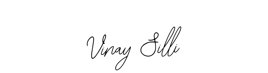 How to make Vinay Silli name signature. Use Bearetta-2O07w style for creating short signs online. This is the latest handwritten sign. Vinay Silli signature style 12 images and pictures png