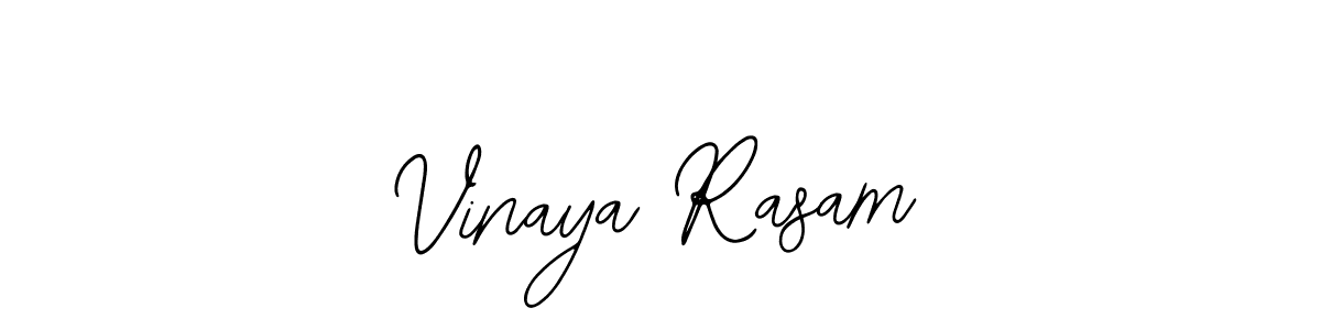The best way (Bearetta-2O07w) to make a short signature is to pick only two or three words in your name. The name Vinaya Rasam include a total of six letters. For converting this name. Vinaya Rasam signature style 12 images and pictures png