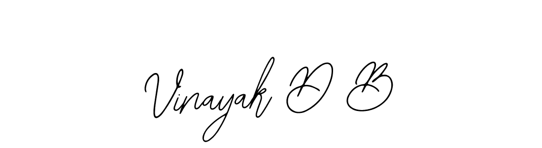 How to make Vinayak D B name signature. Use Bearetta-2O07w style for creating short signs online. This is the latest handwritten sign. Vinayak D B signature style 12 images and pictures png