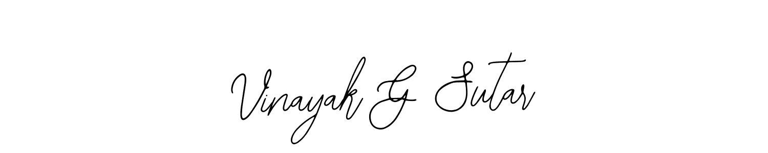Similarly Bearetta-2O07w is the best handwritten signature design. Signature creator online .You can use it as an online autograph creator for name Vinayak G Sutar. Vinayak G Sutar signature style 12 images and pictures png