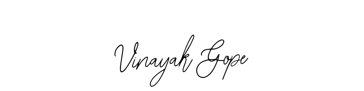Bearetta-2O07w is a professional signature style that is perfect for those who want to add a touch of class to their signature. It is also a great choice for those who want to make their signature more unique. Get Vinayak Gope name to fancy signature for free. Vinayak Gope signature style 12 images and pictures png