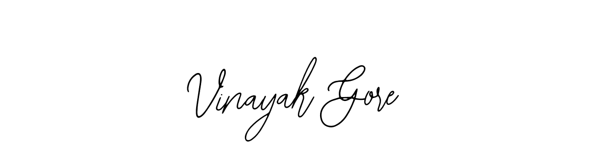 The best way (Bearetta-2O07w) to make a short signature is to pick only two or three words in your name. The name Vinayak Gore include a total of six letters. For converting this name. Vinayak Gore signature style 12 images and pictures png