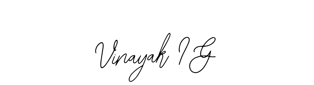 You should practise on your own different ways (Bearetta-2O07w) to write your name (Vinayak I G) in signature. don't let someone else do it for you. Vinayak I G signature style 12 images and pictures png