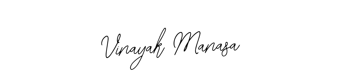 How to make Vinayak Manasa name signature. Use Bearetta-2O07w style for creating short signs online. This is the latest handwritten sign. Vinayak Manasa signature style 12 images and pictures png