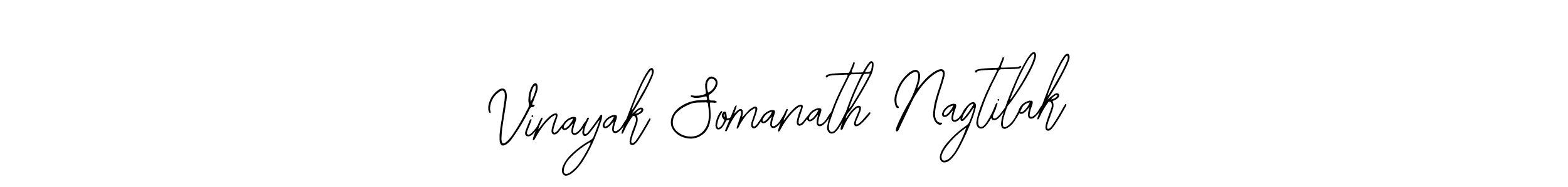 How to make Vinayak Somanath Nagtilak name signature. Use Bearetta-2O07w style for creating short signs online. This is the latest handwritten sign. Vinayak Somanath Nagtilak signature style 12 images and pictures png