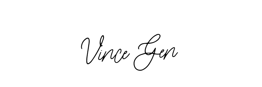 How to make Vince Gen signature? Bearetta-2O07w is a professional autograph style. Create handwritten signature for Vince Gen name. Vince Gen signature style 12 images and pictures png