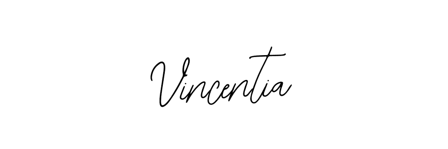 How to make Vincentia signature? Bearetta-2O07w is a professional autograph style. Create handwritten signature for Vincentia name. Vincentia signature style 12 images and pictures png
