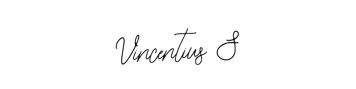 You should practise on your own different ways (Bearetta-2O07w) to write your name (Vincentius S) in signature. don't let someone else do it for you. Vincentius S signature style 12 images and pictures png