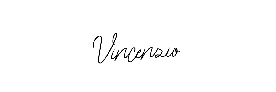 How to make Vincenzio name signature. Use Bearetta-2O07w style for creating short signs online. This is the latest handwritten sign. Vincenzio signature style 12 images and pictures png
