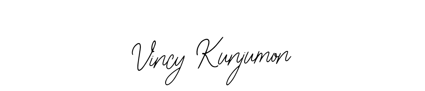 How to make Vincy Kunjumon name signature. Use Bearetta-2O07w style for creating short signs online. This is the latest handwritten sign. Vincy Kunjumon signature style 12 images and pictures png