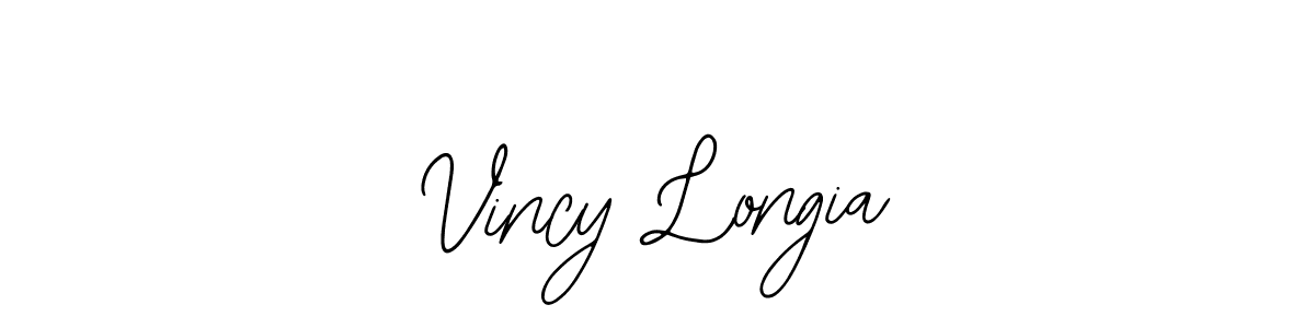 You should practise on your own different ways (Bearetta-2O07w) to write your name (Vincy Longia) in signature. don't let someone else do it for you. Vincy Longia signature style 12 images and pictures png