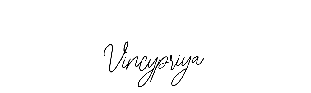 Design your own signature with our free online signature maker. With this signature software, you can create a handwritten (Bearetta-2O07w) signature for name Vincypriya. Vincypriya signature style 12 images and pictures png