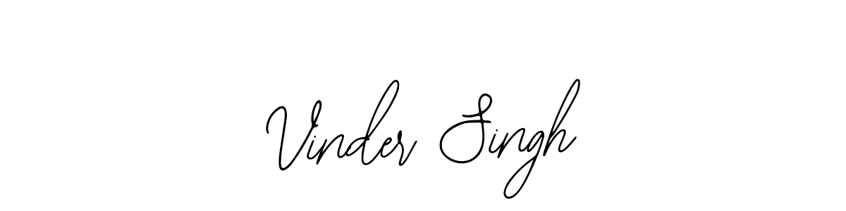 Design your own signature with our free online signature maker. With this signature software, you can create a handwritten (Bearetta-2O07w) signature for name Vinder Singh. Vinder Singh signature style 12 images and pictures png