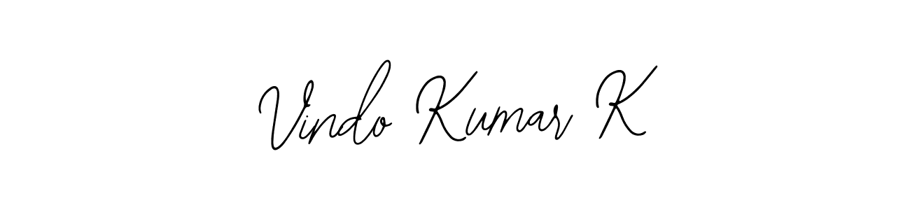 Make a beautiful signature design for name Vindo Kumar K. With this signature (Bearetta-2O07w) style, you can create a handwritten signature for free. Vindo Kumar K signature style 12 images and pictures png