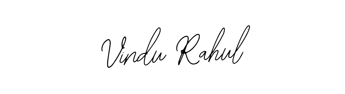 You should practise on your own different ways (Bearetta-2O07w) to write your name (Vindu Rahul) in signature. don't let someone else do it for you. Vindu Rahul signature style 12 images and pictures png