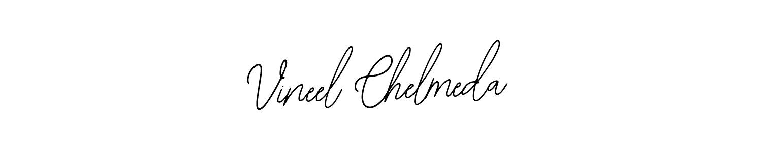 Bearetta-2O07w is a professional signature style that is perfect for those who want to add a touch of class to their signature. It is also a great choice for those who want to make their signature more unique. Get Vineel Chelmeda name to fancy signature for free. Vineel Chelmeda signature style 12 images and pictures png