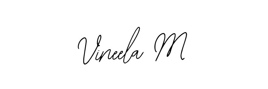 Vineela M stylish signature style. Best Handwritten Sign (Bearetta-2O07w) for my name. Handwritten Signature Collection Ideas for my name Vineela M. Vineela M signature style 12 images and pictures png