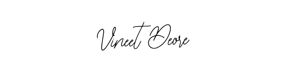 Make a short Vineet Deore signature style. Manage your documents anywhere anytime using Bearetta-2O07w. Create and add eSignatures, submit forms, share and send files easily. Vineet Deore signature style 12 images and pictures png