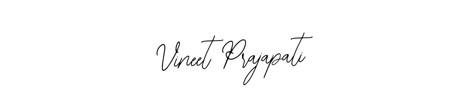 How to make Vineet Prajapati name signature. Use Bearetta-2O07w style for creating short signs online. This is the latest handwritten sign. Vineet Prajapati signature style 12 images and pictures png