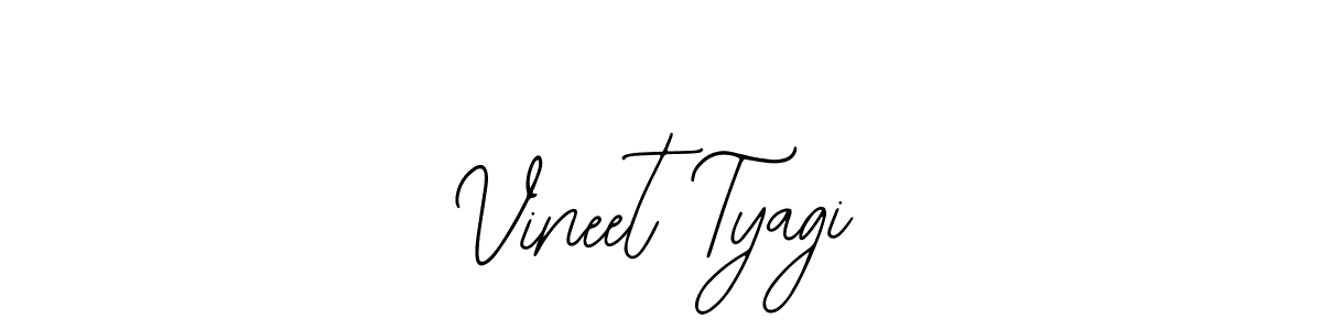 You should practise on your own different ways (Bearetta-2O07w) to write your name (Vineet Tyagi) in signature. don't let someone else do it for you. Vineet Tyagi signature style 12 images and pictures png