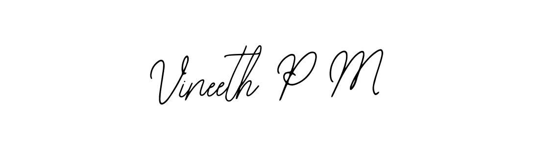 Design your own signature with our free online signature maker. With this signature software, you can create a handwritten (Bearetta-2O07w) signature for name Vineeth P M. Vineeth P M signature style 12 images and pictures png