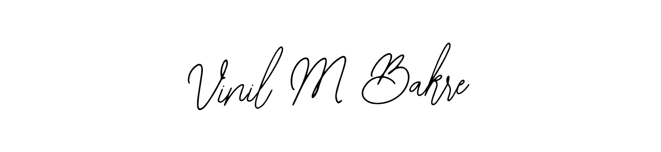 Vinil M Bakre stylish signature style. Best Handwritten Sign (Bearetta-2O07w) for my name. Handwritten Signature Collection Ideas for my name Vinil M Bakre. Vinil M Bakre signature style 12 images and pictures png