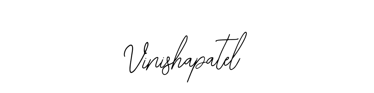 How to make Vinishapatel name signature. Use Bearetta-2O07w style for creating short signs online. This is the latest handwritten sign. Vinishapatel signature style 12 images and pictures png