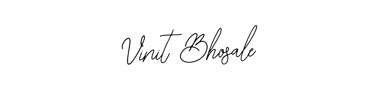 How to make Vinit Bhosale name signature. Use Bearetta-2O07w style for creating short signs online. This is the latest handwritten sign. Vinit Bhosale signature style 12 images and pictures png