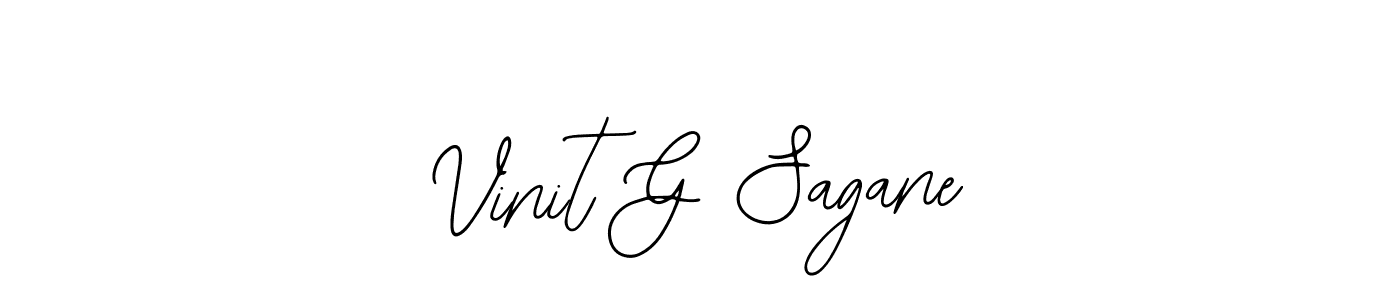 if you are searching for the best signature style for your name Vinit G Sagane. so please give up your signature search. here we have designed multiple signature styles  using Bearetta-2O07w. Vinit G Sagane signature style 12 images and pictures png