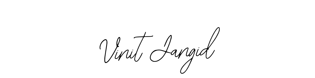 if you are searching for the best signature style for your name Vinit Jangid. so please give up your signature search. here we have designed multiple signature styles  using Bearetta-2O07w. Vinit Jangid signature style 12 images and pictures png