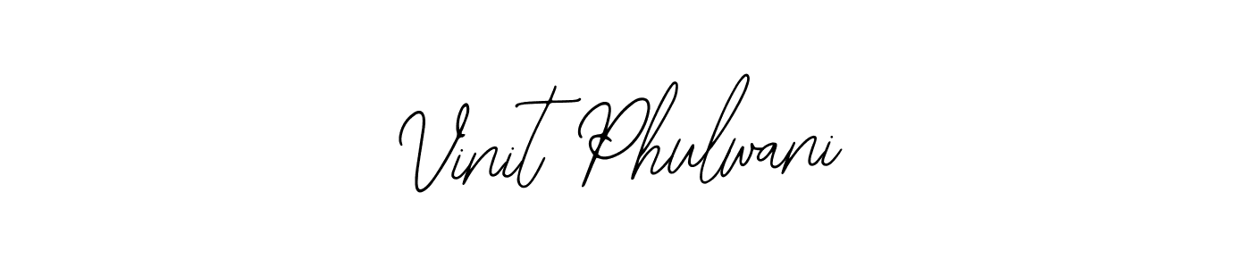 if you are searching for the best signature style for your name Vinit Phulwani. so please give up your signature search. here we have designed multiple signature styles  using Bearetta-2O07w. Vinit Phulwani signature style 12 images and pictures png