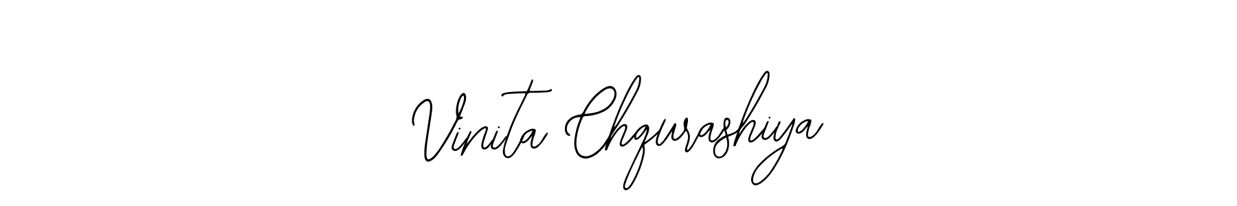 How to make Vinita Chqurashiya name signature. Use Bearetta-2O07w style for creating short signs online. This is the latest handwritten sign. Vinita Chqurashiya signature style 12 images and pictures png