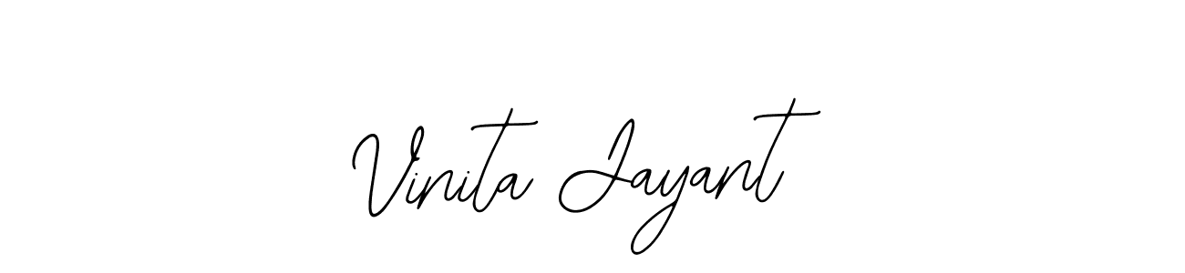 if you are searching for the best signature style for your name Vinita Jayant. so please give up your signature search. here we have designed multiple signature styles  using Bearetta-2O07w. Vinita Jayant signature style 12 images and pictures png