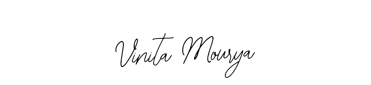 How to make Vinita Mourya signature? Bearetta-2O07w is a professional autograph style. Create handwritten signature for Vinita Mourya name. Vinita Mourya signature style 12 images and pictures png