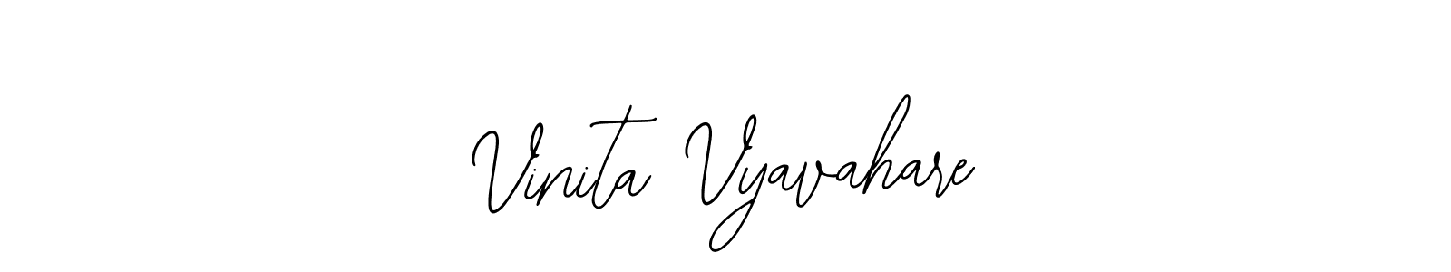 Bearetta-2O07w is a professional signature style that is perfect for those who want to add a touch of class to their signature. It is also a great choice for those who want to make their signature more unique. Get Vinita Vyavahare name to fancy signature for free. Vinita Vyavahare signature style 12 images and pictures png