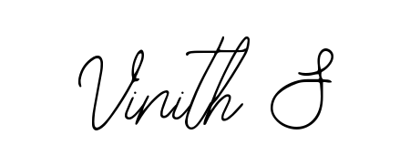 Make your name Vinith S memorable on every contract using Bearetta-2O07w autograph style. Instant transparent background export available. Vinith S signature style 12 images and pictures png