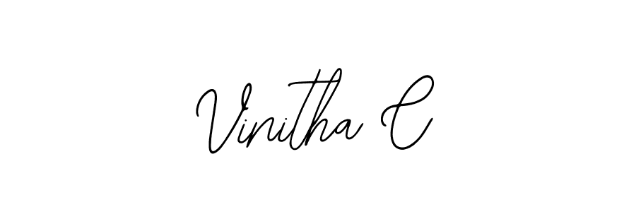 Design your own signature with our free online signature maker. With this signature software, you can create a handwritten (Bearetta-2O07w) signature for name Vinitha C. Vinitha C signature style 12 images and pictures png