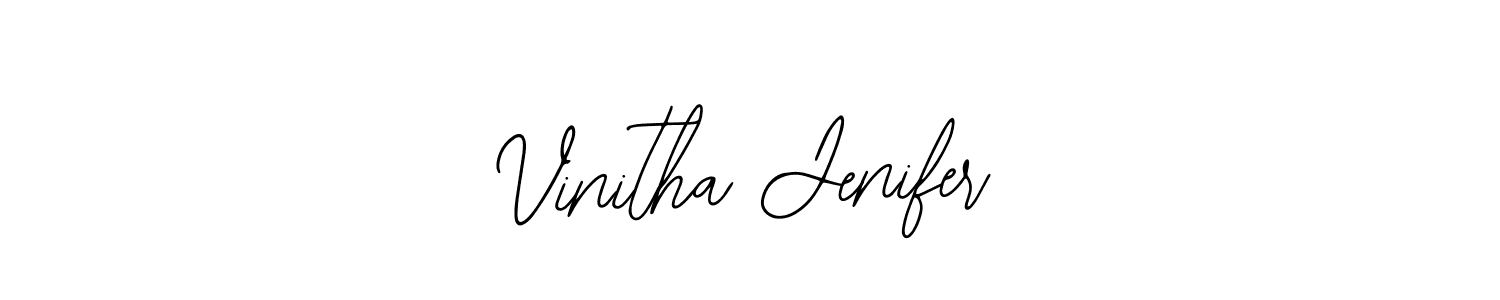 It looks lik you need a new signature style for name Vinitha Jenifer. Design unique handwritten (Bearetta-2O07w) signature with our free signature maker in just a few clicks. Vinitha Jenifer signature style 12 images and pictures png