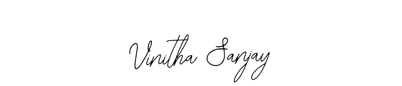 Make a beautiful signature design for name Vinitha Sanjay. Use this online signature maker to create a handwritten signature for free. Vinitha Sanjay signature style 12 images and pictures png
