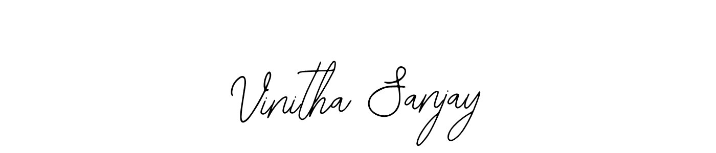 Make a beautiful signature design for name Vinitha Sanjay. Use this online signature maker to create a handwritten signature for free. Vinitha Sanjay signature style 12 images and pictures png